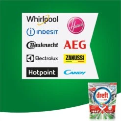 Dreft Platinum Plus All In One Lemon - 95 Stuks - Vaatwastabletten -Schoonmaakmiddelen Korting 1200x1200 733