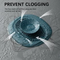 Merkloos Luxe Doucheputje Afvoer Plug Zeef Stopper Stop - Universele Haarfilter Haarvanger Gootsteenstop Afvoerstop Onderdeel Afvoerputje Stopper Putje Rooster Voor Wastafel Gootsteen Spoelbak Bad Douchebak Keuken Wasbak Badkuip Aanrecht - Siliconen - Blauw -Schoonmaakmiddelen Korting 1200x1200 909