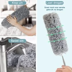 ForDig Telescopische Plumeau Microvezel - Duster Met Telescoopsteel Uitschuifbaar Tot 250 Cm - Wasbaar - 360 Graden Draaibaar -Schoonmaakmiddelen Korting 1200x1200 976