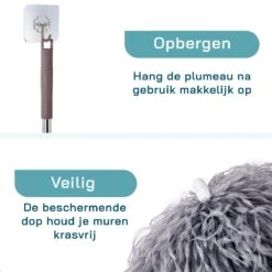 ForDig Telescopische Plumeau Microvezel - Duster Met Telescoopsteel Uitschuifbaar Tot 250 Cm - Wasbaar - 360 Graden Draaibaar -Schoonmaakmiddelen Korting 1200x1200 978