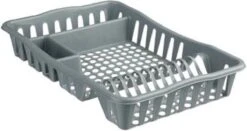 Merkloos Decopatent® Afdruiprek Voor Afwas - Afdruiprekje Met Lekbak - Kunststof Afdruipmat - Afwassen Borden & Bestek - 32.5x49x9 - Grijs -Schoonmaakmiddelen Korting 1200x637