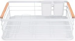 Navaris Afdruiprek Met Uitneembare Bestekhouder - Afwasrek Met Losse Lekbak - Vaatwasrek Met Plateau - Voor Bestek, Borden, Schalen En Pannen -Schoonmaakmiddelen Korting 1200x663 1