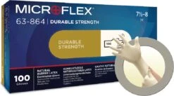 ANSELL MICROFLEX® 63-864 - Latex Wegwerp Handschoenen, Poedervrij, M, Wit, 100 Stuks -Schoonmaakmiddelen Korting 1200x668 12
