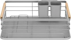 Navaris Afdruiprek Met Uitneembare Bestekhouder - Afwasrek Met Losse Lekbak - Vaatwasrek Met Plateau - Voor Bestek, Borden, Schalen En Pannen -Schoonmaakmiddelen Korting 1200x673