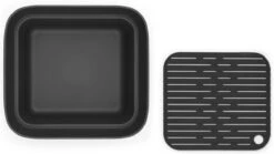 Brabantia SinkSide Afwasbak Vierkant - Met Afdruipschaal - Dark Grey -Schoonmaakmiddelen Korting 1200x675 2