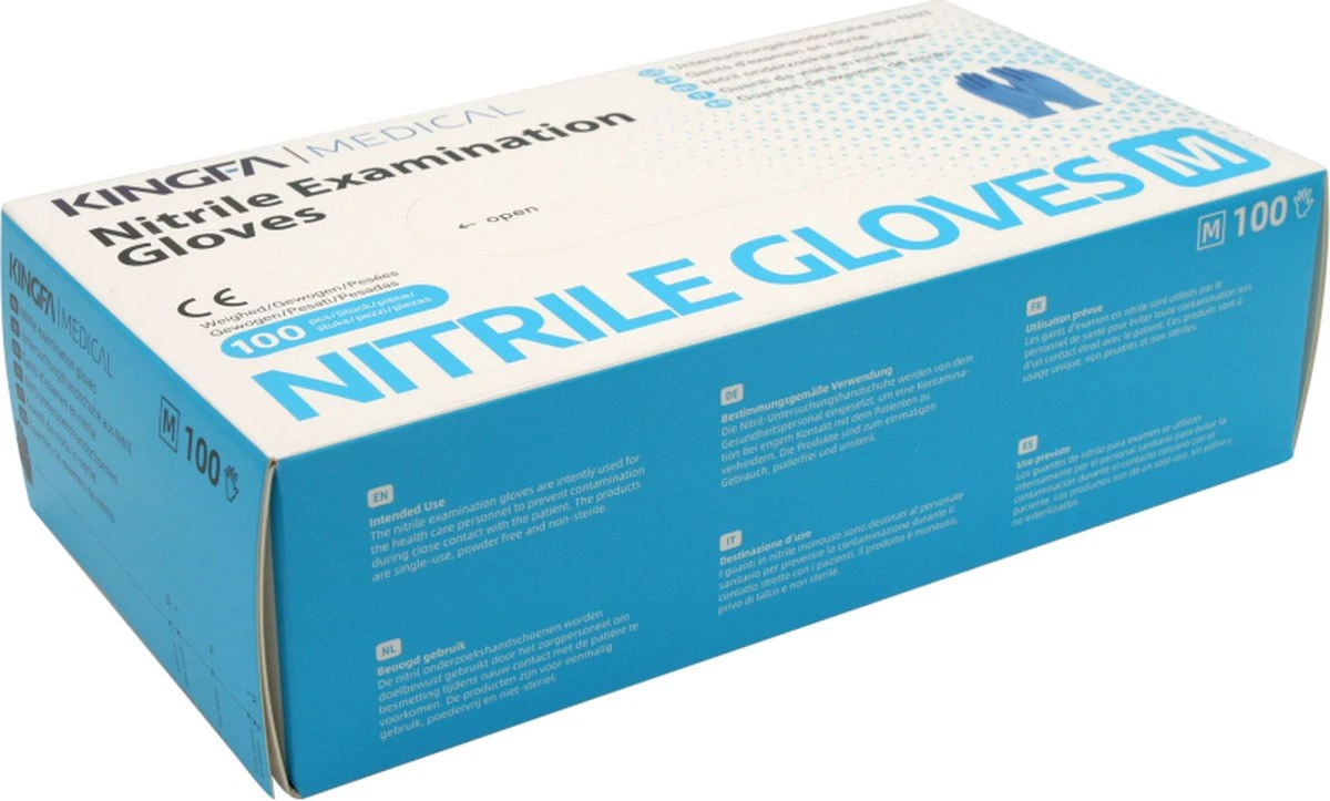 100 Medische Nitril Onderzoekshandschoenen | Kingfa KS-ST RT021 4 100 Medische Nitril Onderzoekshandschoenen | Kingfa KS-ST RT021 - Afbeelding 4