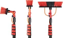 Umuzi Cleaning Telescopische Waterborstel - Uitschuifbare Schrobborstel Voor Ramen, Gevel En Huis - 1,3 Tot 4,6 Meter - Reiniger Met 4 Uitschuifbare Delen - Zeepdispenser Met Doseerknop -Schoonmaakmiddelen Korting 1200x728 5