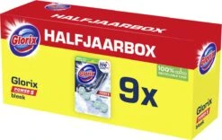 Glorix Power 5 Bleek Toiletblokken - 9 Stuks - Voordeelverpakking -Schoonmaakmiddelen Korting 1200x760 2