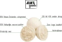 Jean's Goods Drogerballen - Droogballen - Wasdrogerballen - Wasdroger Ballen - Wasbol - Wasbollen - Wasballen - Energiebesparende Producten - Energiebesparend - Duurzaam Cadeau - RWS Wol - Zero Waste - Wasverzachter - Beige - 6 Stuks 9 Jean's Goods Drogerballen - Droogballen - Wasdrogerballen - Wasdroger Ballen - Wasbol - Wasbollen - Wasballen - Energiebesparende Producten - Energiebesparend - Duurzaam Cadeau - RWS Wol - Zero Waste - Wasverzachter - Beige - 6 Stuks -Schoonmaakmiddelen Korting 1200x818
