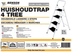 Benson Huishoudtrap 4 Treden - Anti Slip 13 Benson Huishoudtrap 4 Treden - Anti Slip -Schoonmaakmiddelen Korting 1200x866 1