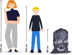 Wonair - Grote Waszak - Wash Me - Wastas - 60x90cm - Grijs - Met Trekkoord -Schoonmaakmiddelen Korting 1200x909