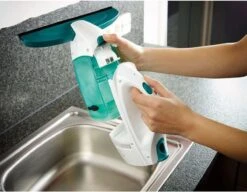 Leifheit Dry & Clean Ruitenreiniger Met Steel (43 Cm) En Inwasser Click System -Schoonmaakmiddelen Korting 1200x931 1