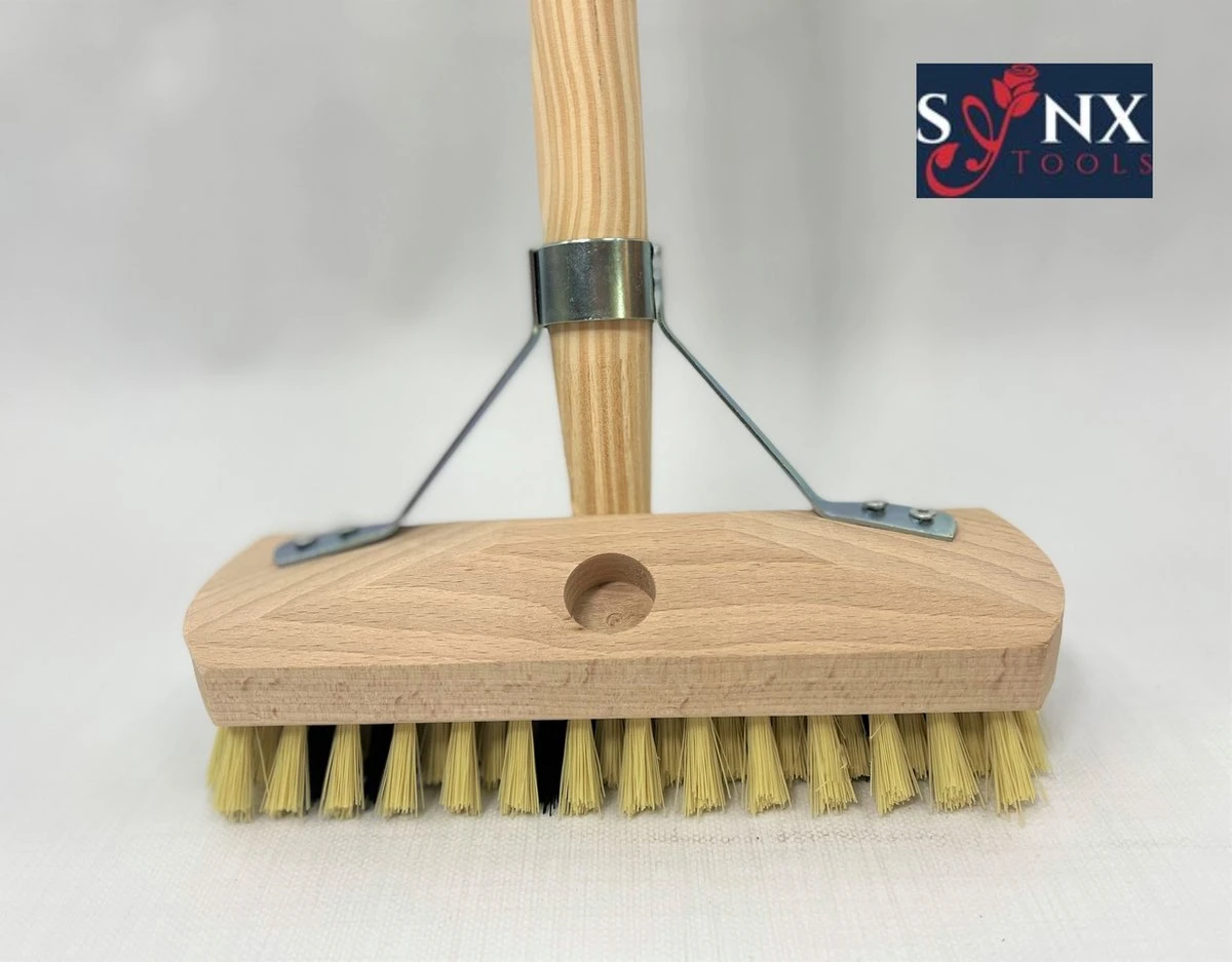 Synx Tools Luiwagen Fiber 22cm - Schrobber - Vloerschrobber - Schoonmaakbezem - Schrobborstels - Incl. Steel 150 Cm 6 Synx Tools Luiwagen Fiber 22cm - Schrobber - Vloerschrobber - Schoonmaakbezem - Schrobborstels - Incl. Steel 150 Cm - Afbeelding 6