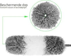 Vannons - Plumeau - Ragebol - Plumeau Uitschuifbaar Tot 245 Cm - Met Telescoopsteel - Wasbaar Microvezel - Grijs Wit -Schoonmaakmiddelen Korting 1200x958