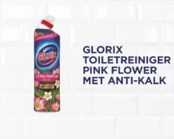 Glorix WC Powergel Toiletreiniger Pink Flower - 6 X 750 Ml - Voordeelverpakking -Schoonmaakmiddelen Korting 1200x961 4