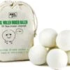 Jean's Goods Drogerballen - Droogballen - Wasdrogerballen - Wasdroger Ballen - Wasbol - Wasbollen - Wasballen - Energiebesparende Producten - Energiebesparend - Duurzaam Cadeau - RWS Wol - Zero Waste - Wasverzachter - Beige - 6 Stuks
