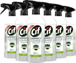 Cif Disinfect & Shine Original Desinfectie Spray - 6 X 500 Ml - Voordeelverpakking -Schoonmaakmiddelen Korting 1200x998 1