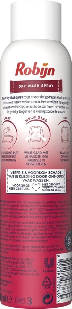 Robijn Pink Sensation Dry Wash Spray - 2 X 200 Ml - Voordeelverpakking -Schoonmaakmiddelen Korting 282x1200 3