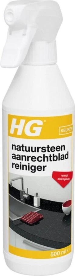 HG Natuurstenen Aanrechtbladreiniger - 500ml - Veilig In Gebruik - Streeploos Schoon - Dagelijkse Reiniging -Schoonmaakmiddelen Korting 329x1200 5