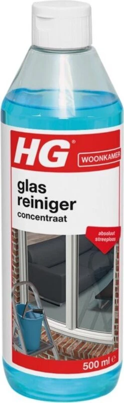 HG Glasreiniger Concentraat - 500ml - Reinigt Streeploos - De Keuze Van Professionele Glazenwassers -Schoonmaakmiddelen Korting 369x1200 1