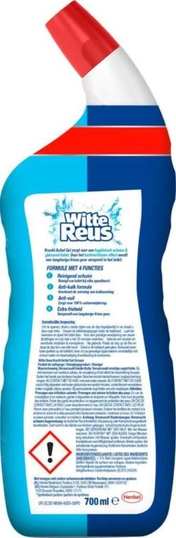 Witte Reus Toiletreiniger - Kracht Actief Gel Oceaan - Voordeelverpakking 10 X 700ml -Schoonmaakmiddelen Korting 393x1200 3