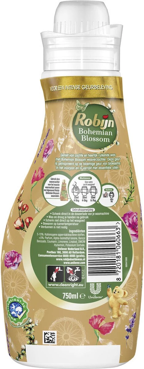 Robijn Collections Bohemian Blossom Wasverzachter - 8 X 30 Wasbeurten - Voordeelverpakking 8 Robijn Collections Bohemian Blossom Wasverzachter - 8 X 30 Wasbeurten - Voordeelverpakking - Afbeelding 8