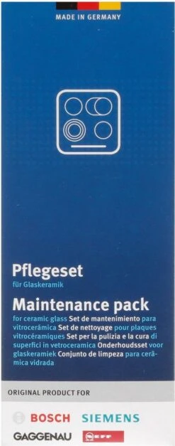 Bosch / Siemens Kookplaat Onderhoudsset - Onderhoudsset Voor Keramische Oppervlakken -Schoonmaakmiddelen Korting 473x1200