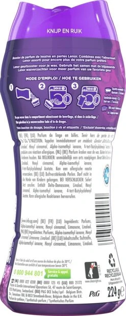 Lenor Amethist En Bloemen - In-Wash Geurbooster - Voordeelverpakking 6 X 16 Wasbeurten -Schoonmaakmiddelen Korting 479x1200 1