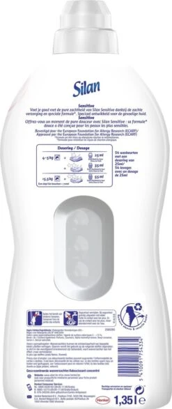 Silan Sensitive Wasverzachter - Baby En Gevoelige Huid - Grootverpakking - 54 Wasbeurten -Schoonmaakmiddelen Korting 505x1200