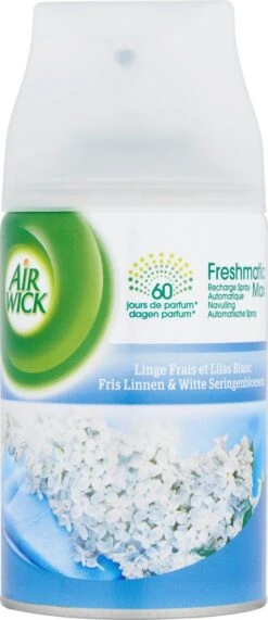 AIRWICK Freshmatic Automatische Spray Refill Frisse Linnen & Witte Bloemen Krimp - (3x250ml) -Schoonmaakmiddelen Korting 519x1200 3