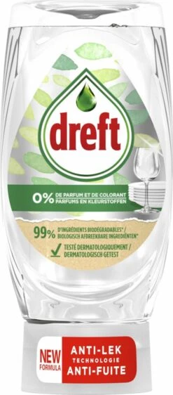 Dreft Afwasmiddel Pure & Clean - 8 X 370 Ml - Voordeelverpakking -Schoonmaakmiddelen Korting 527x1200 1
