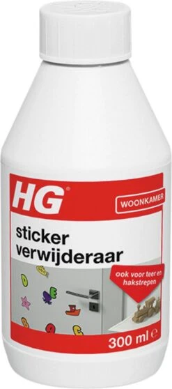 HG Stickerverwijderaar - 300ml - Eenvoudig In Gebruik - 100% Lijmrestenverwijdering -Schoonmaakmiddelen Korting 531x1200