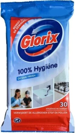 Glorix Doekjes Ocean - 100% Hygiene - 6 X 30 = 180 Vochtige Schoonmaakdoekjes 6 Glorix Doekjes Ocean - 100% Hygiene - 6 X 30 = 180 Vochtige Schoonmaakdoekjes -Schoonmaakmiddelen Korting 682x1200 1