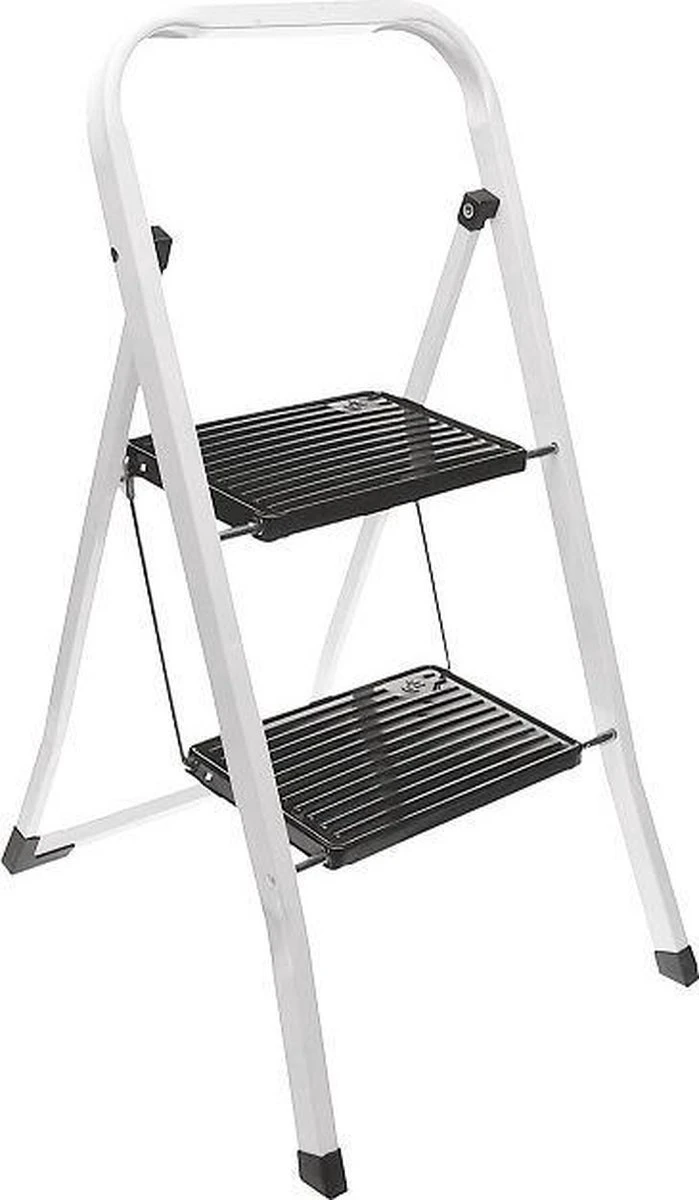 Excellent Houseware Inklapbare Keukentrap - 2 Treden - Tot 150kg - Metaal 1 Excellent Houseware Inklapbare Keukentrap - 2 Treden - Tot 150kg - Metaal