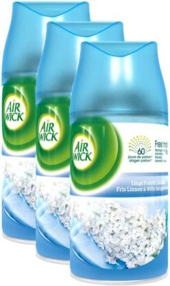 AIRWICK Freshmatic Automatische Spray Refill Frisse Linnen & Witte Bloemen Krimp - (3x250ml) -Schoonmaakmiddelen Korting 712x1200 1