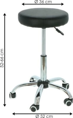 Alora Tabouret Op Wielen - Zadelkruk - Zwart - Kruk – Kapperskruk - Draaikruk - Werkkruk - Verstelbaar -Schoonmaakmiddelen Korting 745x1200