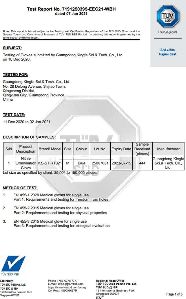 100 Medische Nitril Onderzoekshandschoenen | Kingfa KS-ST RT021 5 100 Medische Nitril Onderzoekshandschoenen | Kingfa KS-ST RT021 - Afbeelding 5
