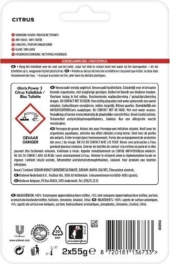 Glorix Power 5 Toiletblokken - Citroen - 7 X 2 Stuks - Voordeelverpakking -Schoonmaakmiddelen Korting 774x1200 1