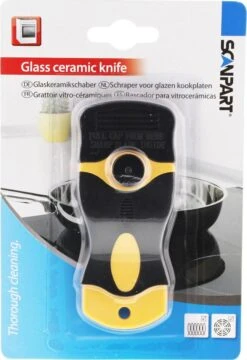 Scanpart Kookplaat Schraper - Schraapijzer - Radeermes - Voor Alle Glazen Kookplaten - Zoals Keramische Inductie En Halogeen Kookplaten - Kunststof - Vervangbaar Mesje - Krasvrij -Schoonmaakmiddelen Korting 824x1200 1