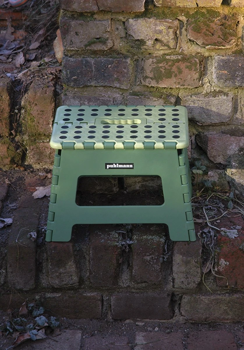 PUHLMANN - Inklapbare Kruk, JAMES, Plastic, Groen, 22 Cm Hoog, Max 100kilo 2 PUHLMANN - Inklapbare Kruk, JAMES, Plastic, Groen, 22 Cm Hoog, Max 100kilo - Afbeelding 2