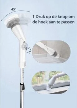 Elektrische Scrubber - Veelzijdige Schrobborstel - Elektrische Schoonmaakborstel - Binnen En Buiten Schoonmaken -Schoonmaakmiddelen Korting 859x1200