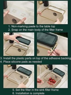 Merkloos Gootsteen Organizer - Gootsteen Afval Netje - Gootsteenontstopper -Gootsteen Zeef Netto- Sink Filter Rack Anti-Blokkeren Wegwerp-Fijne Mesh Filter Aanrecht Zeef Mesh Tas Voor Keuken- Spoelbak - Incl. 50 Netjes -Schoonmaakmiddelen Korting 900x1200 5