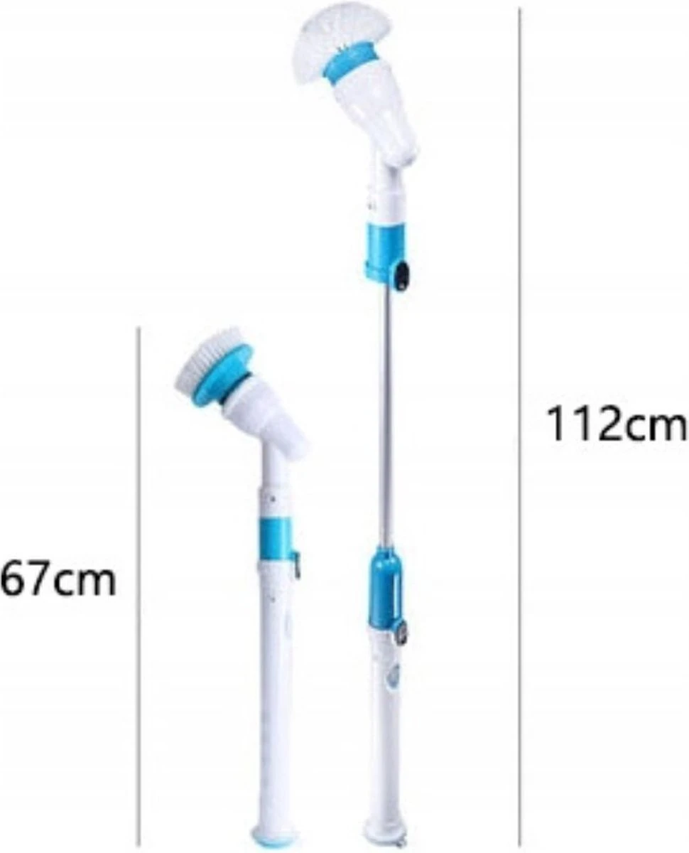 Merkloos Elektrische Schoonmaakborstel - Draadloos - 3 Opzetstukken - Oplaadbaar - Schrobber - Poetsmachine - Schoonmaak Middelen - Schoonmaak Borstel - Schrobborstel - Badkamer / Keuken - Poetsmachine - Polijstmachine - Reinigingsborstel 5 Merkloos Elektrische Schoonmaakborstel - Draadloos - 3 Opzetstukken - Oplaadbaar - Schrobber - Poetsmachine - Schoonmaak Middelen - Schoonmaak Borstel - Schrobborstel - Badkamer / Keuken - Poetsmachine - Polijstmachine - Reinigingsborstel - Afbeelding 5