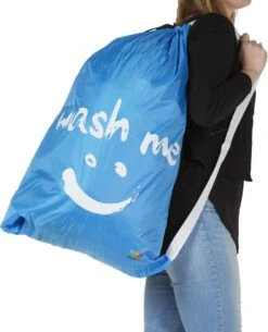 Wonair - Grote Waszak - 60x90cm - Hemelsblauw - Met Trekkoord En Draagband -Schoonmaakmiddelen Korting 972x1200